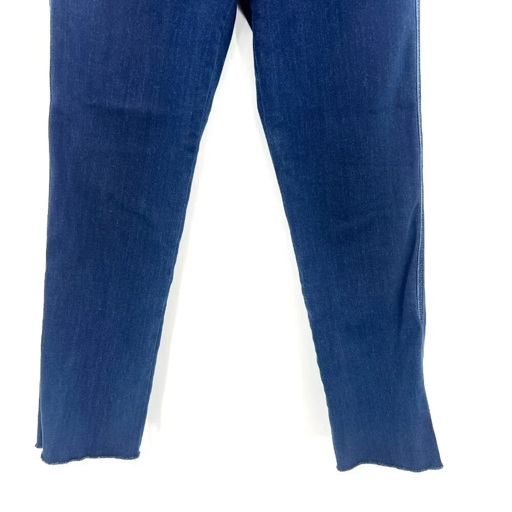 Frame Denim Le High Straight Dark Wash Frayed Hem Jeans Women's 26 Stretch - Picture 3 of 10